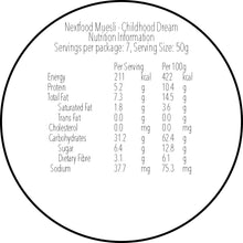 Load image into Gallery viewer, Nextfood Muesli - Childhood Dream (Ovaltine Biscuits, Strawberry & Hazelnut) 350g