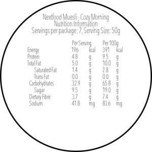 !!SALE!! Nextfood Muesli - Cozy Morning (Caramel Biscuits, Apple & Blueberry) 350g