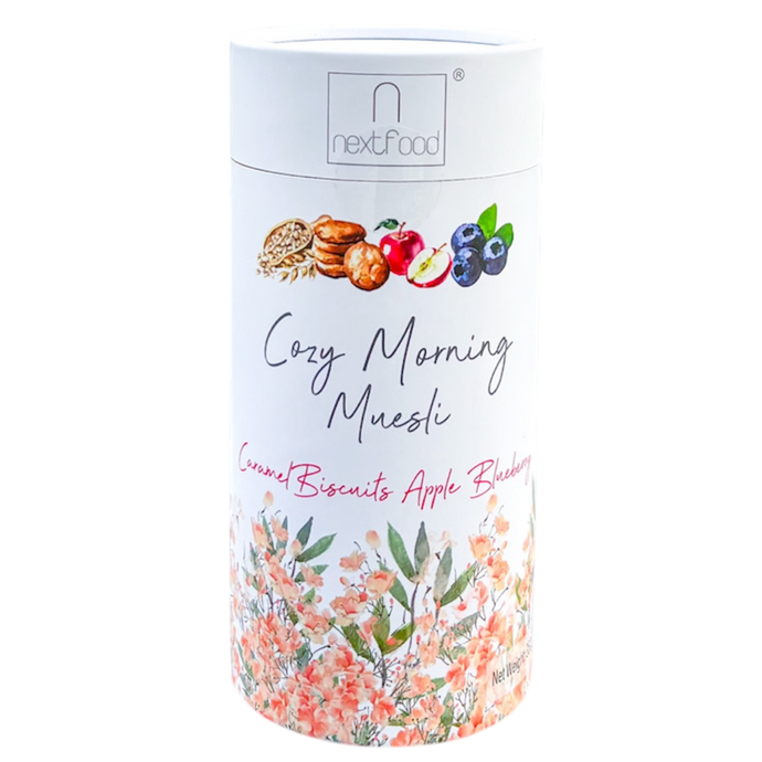 Nextfood Muesli - Cozy Morning (Caramel Biscuits, Apple & Blueberry) 350g